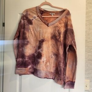 White Birch Womens Tie Dye Long Sleeve Shurt Size L Euc